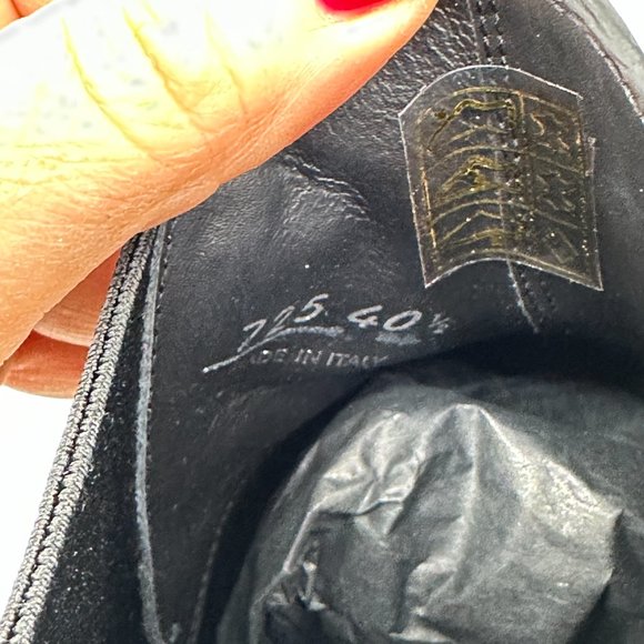 PRADA Monolith Brushed Leather Lug Sole Pull On Chelsea Ankle Boots Black - Picture 12 of 15